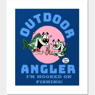 Outdoor Angler I'm hooked on Fishing! by Fritts Cartoons Posters and Art